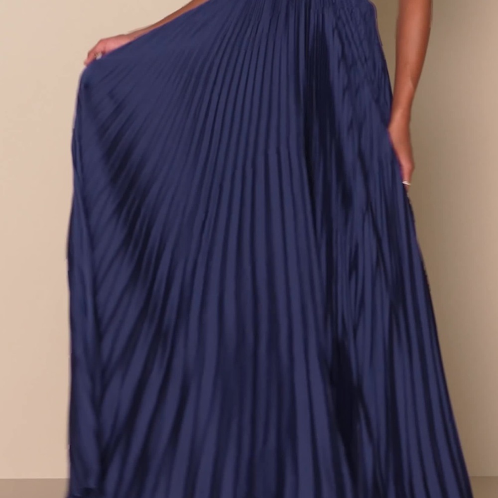Lulu's Deep Blue Maxi Skirt